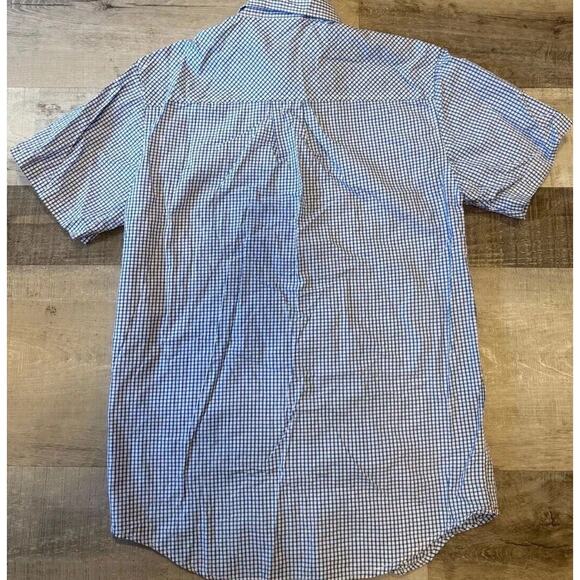 Southpole Casual Shirt Mens Medium Blue White Check Pockets Collared Button Down - Picture 5 of 5
